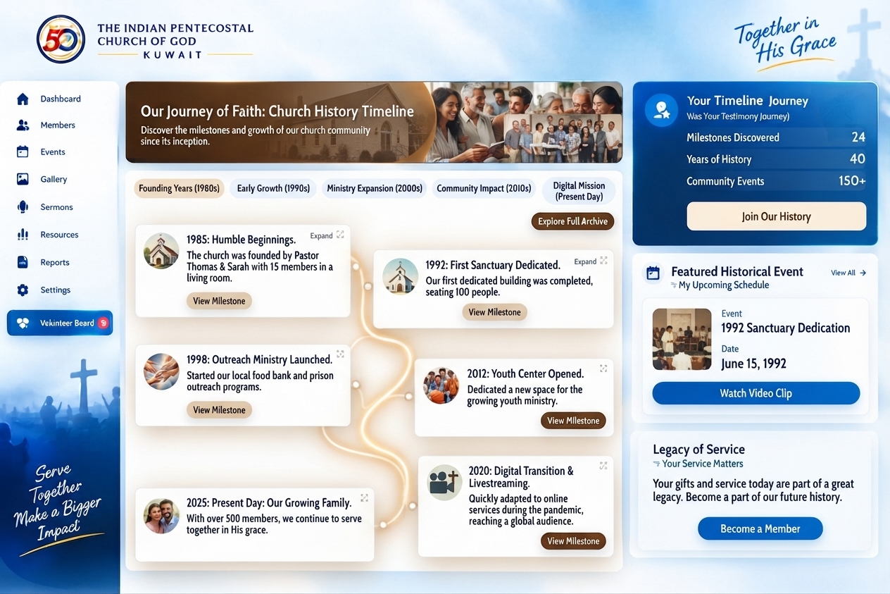 50-Year Golden Jubilee Interactive Timeline